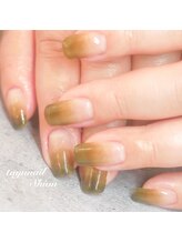 たゆ ネイル(たゆnail)/秋のカーキグラデーションネイル