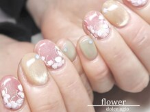 ドルチェ アージョ(dolce agio)/手描きフラワーネイル