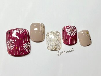 ライトネイルズ センリ(Light nails SENRI)/浴衣にピッタリ!FOOTネ夏イル