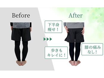 Nピラティス つくば店/マシンピラティスO脚の変化！