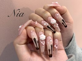 バレンタインネイル