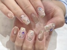 サロン ド リリー(salon de Lily)/《パラジェル》ビジュー ネイル