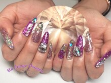 アン ジョーヌドラゴ/ピンク☆グリッターネイル