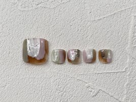 フットネイル　ニュアンスネイル