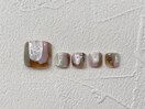 フットネイル　ニュアンスネイル