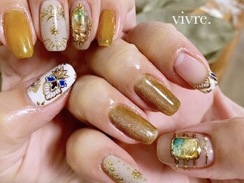 ヴィーヴル(vivre.)/手書き/ペイズリー