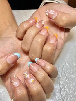 リーフネイル(Leaf nail)/フレンチ＆フラワー