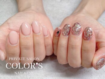 カラーズ ネイル アンド アイ(COLOR'S NAIL&EYE)/ワンカラー&キラキララメ