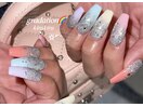 カラフルラメグラデーション