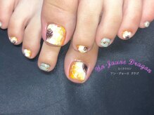 アン ジョーヌドラゴ/【フットネイル】ひまわりネイル