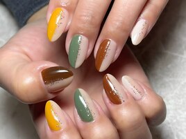 ハーフカラーネイル