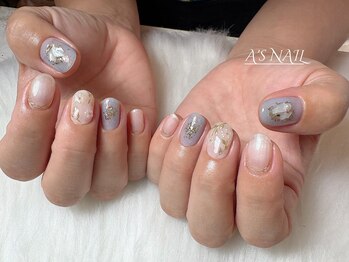 アズネイル(A's NAIL)の写真/初めての方におすすめの定額プランで、憧れの指先を叶えませんか♪丁寧な施術が魅力◎