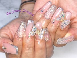 【ロングネイル】蝶々ネイル