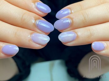 オーラ レアレア市川店内(AURA)/ホワイトパープルのマーブル