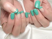 ヒールネイル(heal nail)/green×french.