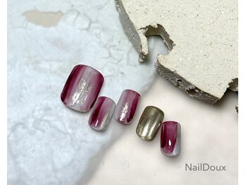 ネイル ドゥ 岡山駅前店(Nail Doux)/ボルドーニュアンスネイル