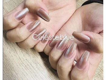セレストブルー(Celeste Blue)の写真/【長さ出し×高技術】スカルプもチップもお任せ！綺麗なフォルムで美爪を叶える実力派サロン◎