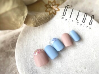 ブレス 天童店(BLESS)/マット×先端ツヤフレンチ