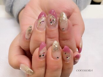 ココロバ ネイルアンドビューティーサロン(COCOLOBA)/ななめフレンチネイル☆