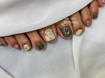 シマー(Shimmer)/秋フットネイル