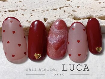 ネイルアトリエルカ(nail atelier LUCA)の写真/バレンタインはハートマグネット、ブライダルはミラーリボンネイル等華やか系も種類豊富♪