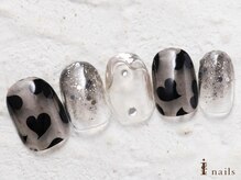 アイネイルズ 横浜WEST店(I-nails)/シアーブラックハート9480円