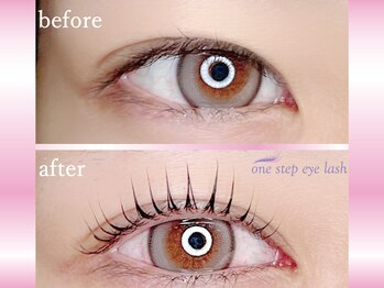 ワンステップ アイラッシュ(one step eyelash)/パリジェンヌ風　Lカール