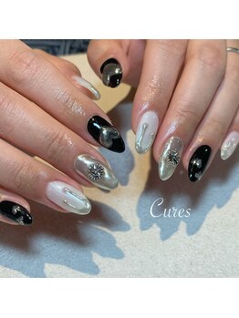キュアーズ ネイル(CURES NAIL)/シルバーミラーネイル