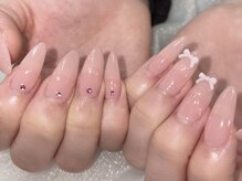 エムネイル(Ｍ)/ピンクちゅるんネイル