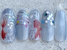 フリークネイル(FREAK Nail)/ヨーヨー金魚夏祭りアート¥13500