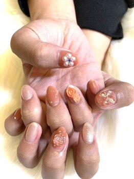 オンリーユー(Only You)/お花×リボンネイル