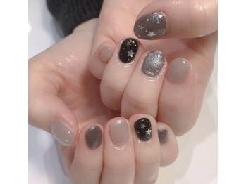 クリスタルネイルサロン(Crystal Nail)/星ネイル　マグネットネイル