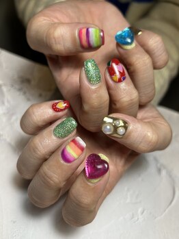 アトリエループ(atelier Loop by shiho)/カラフルネイル