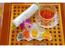 トリートメント後はアフターティーでほっと一息♪