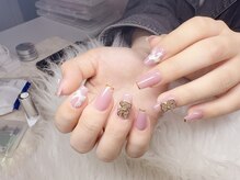 スノーネイルサロン 新宿店(Snow nail salon)/フレンチ/リボン／パーツ