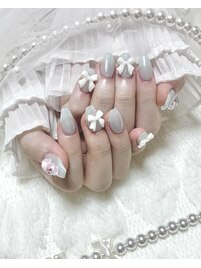 水色ちゅるんネイル