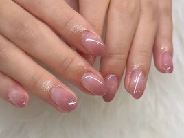 ニュアンスネイル/ラメ/ピンク