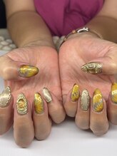 アヤネイルズ アンド アイラッシュ(AYA NAILZ.＆Eyelash)/夏らしいヒマワリが可愛い♪