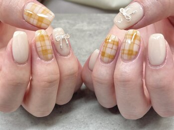 ネイルエルーシェ 立川店(Nail Ercher)/チェックリボン