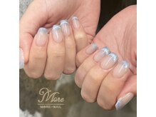 モアネイル(MORE-NAIL)/ブルーマグネットフレンチ☆