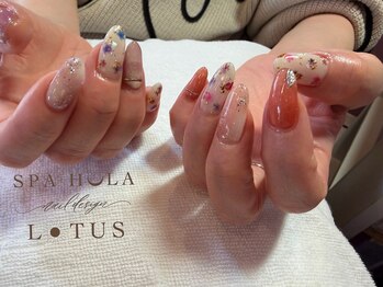 ロータス Lotus/押花風デザインネイル