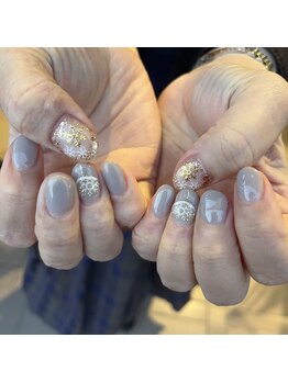 トータルサロン 白べぇーっ プラス/冬ネイル