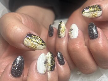 和柄/結婚式ネイル/