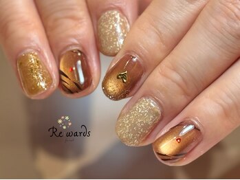 バレンタインネイル