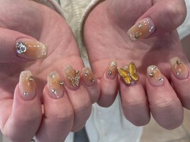 推し♪チークネイル×蝶々