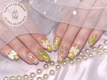 ネイルズガッシュ 溝の口店(NAILs GUSH)/リボン/ホログラム/ガーリー