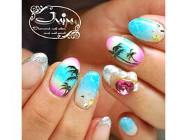 カラフル夏ネイル