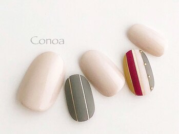 コノア(conoa)/マットストライプネイル