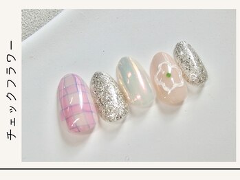 プレンティー 北千住西口店(plenty)/チェックフラワー