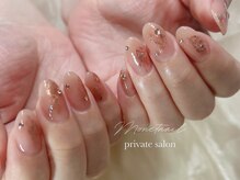 ネイルサロン モネ(Monet)/ピンク　ホイルデザイン